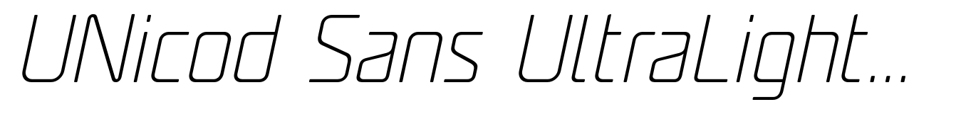 UNicod Sans UltraLight Italic